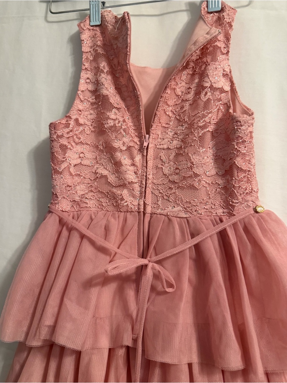 Size 7 Girl Tulle Festive 5 Tier Layered Holiday Party Dress - Picture 7 of 8